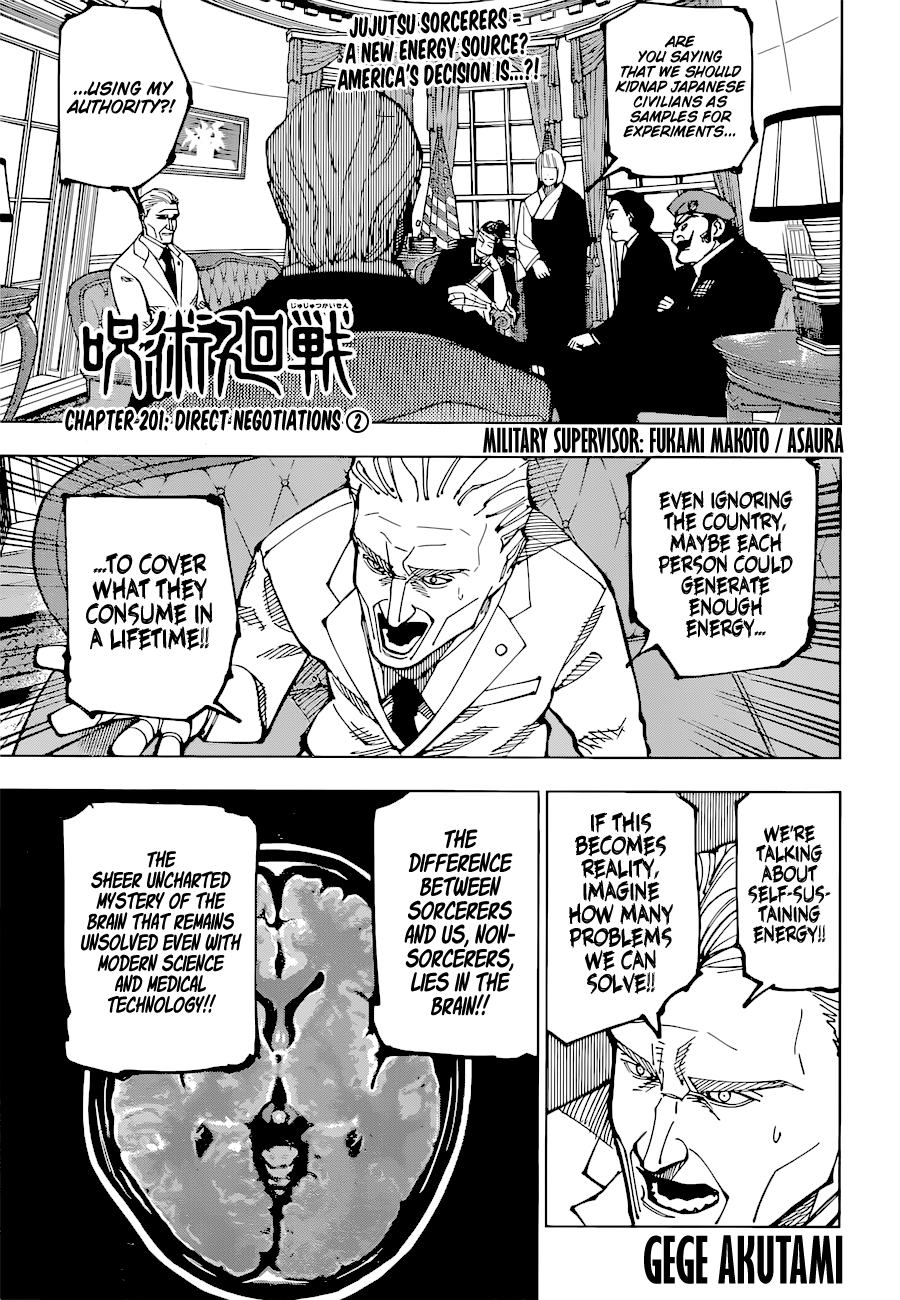 Jujutsu Kaisen Chapter 201: Direct Negotiations ② - Picture 1