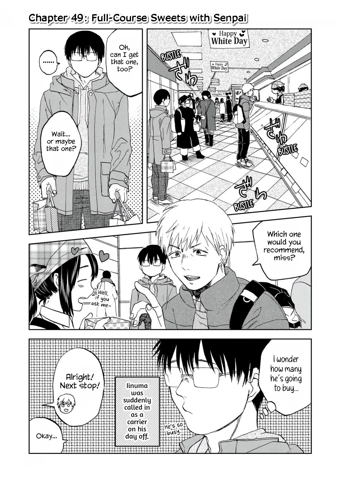 Meshinuma Chapter 49: Full-Course Sweets With Senpai - Picture 1