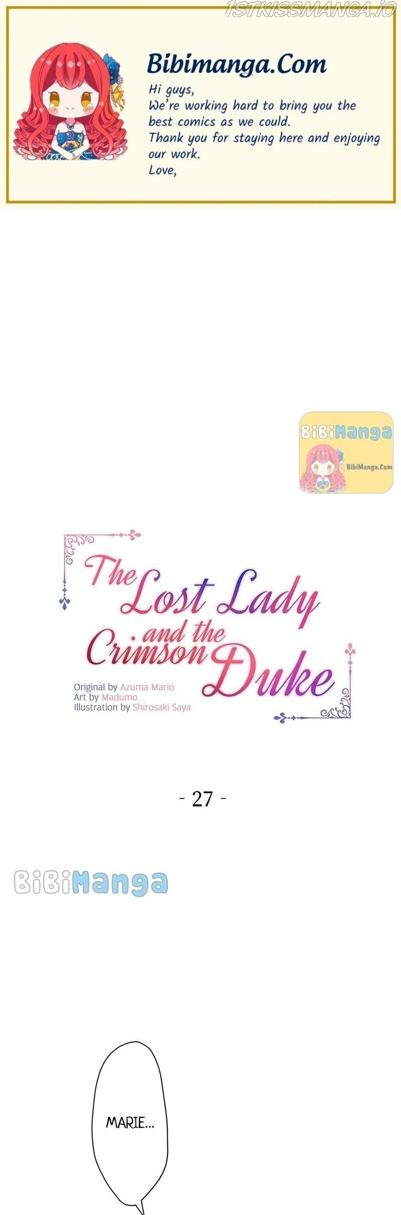 The Lost Lady And The Crimson Duke Chapter 27 - Picture 1