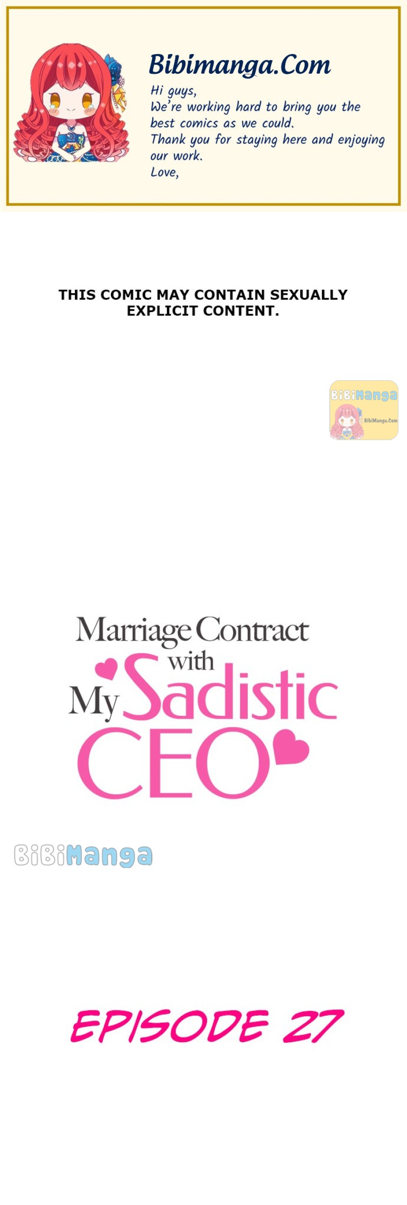 Marriage Contract With My Sadistic Ceo - Page 1