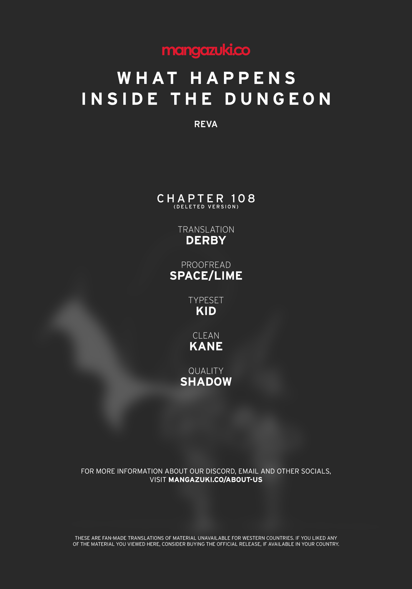 What Happens Inside The Dungeon Chapter 110.6: Chapter 108 - Deleted Chapter - Picture 1