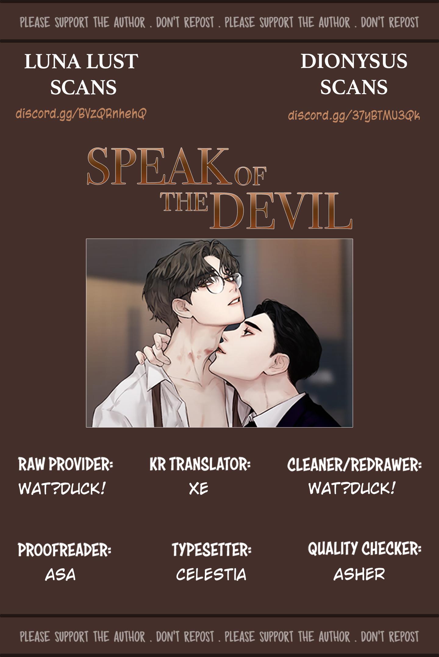 Speak Of The Devil Chapter 7 - Picture 1