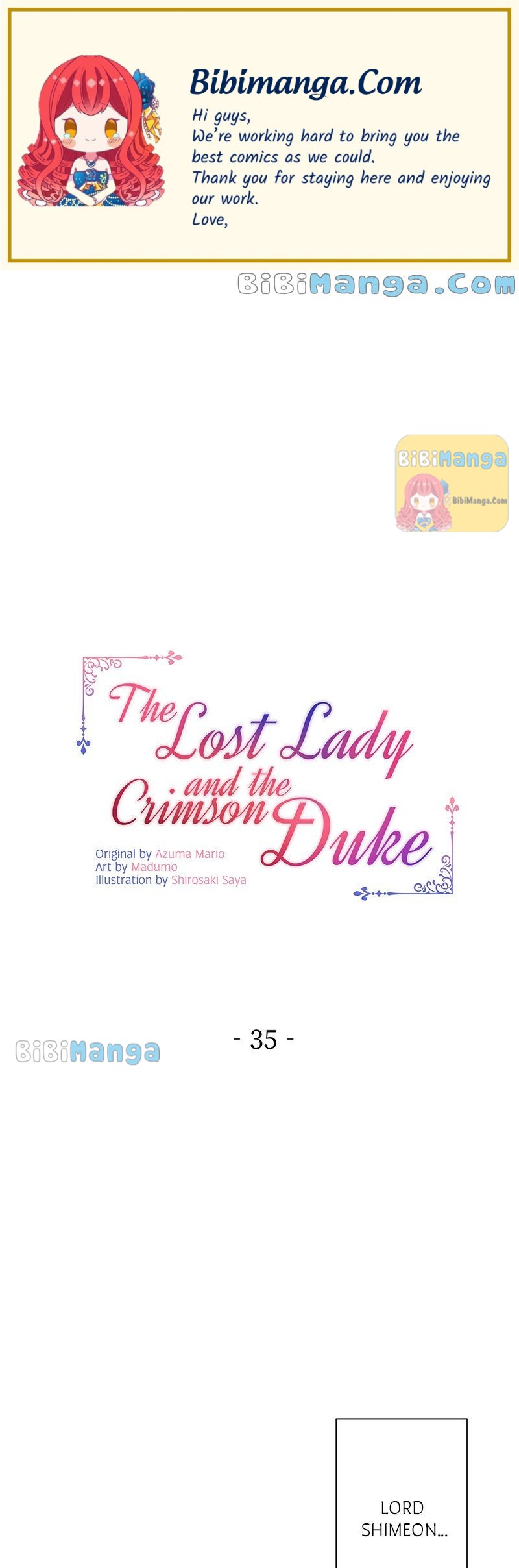 The Lost Lady And The Crimson Duke Chapter 35 - Picture 1