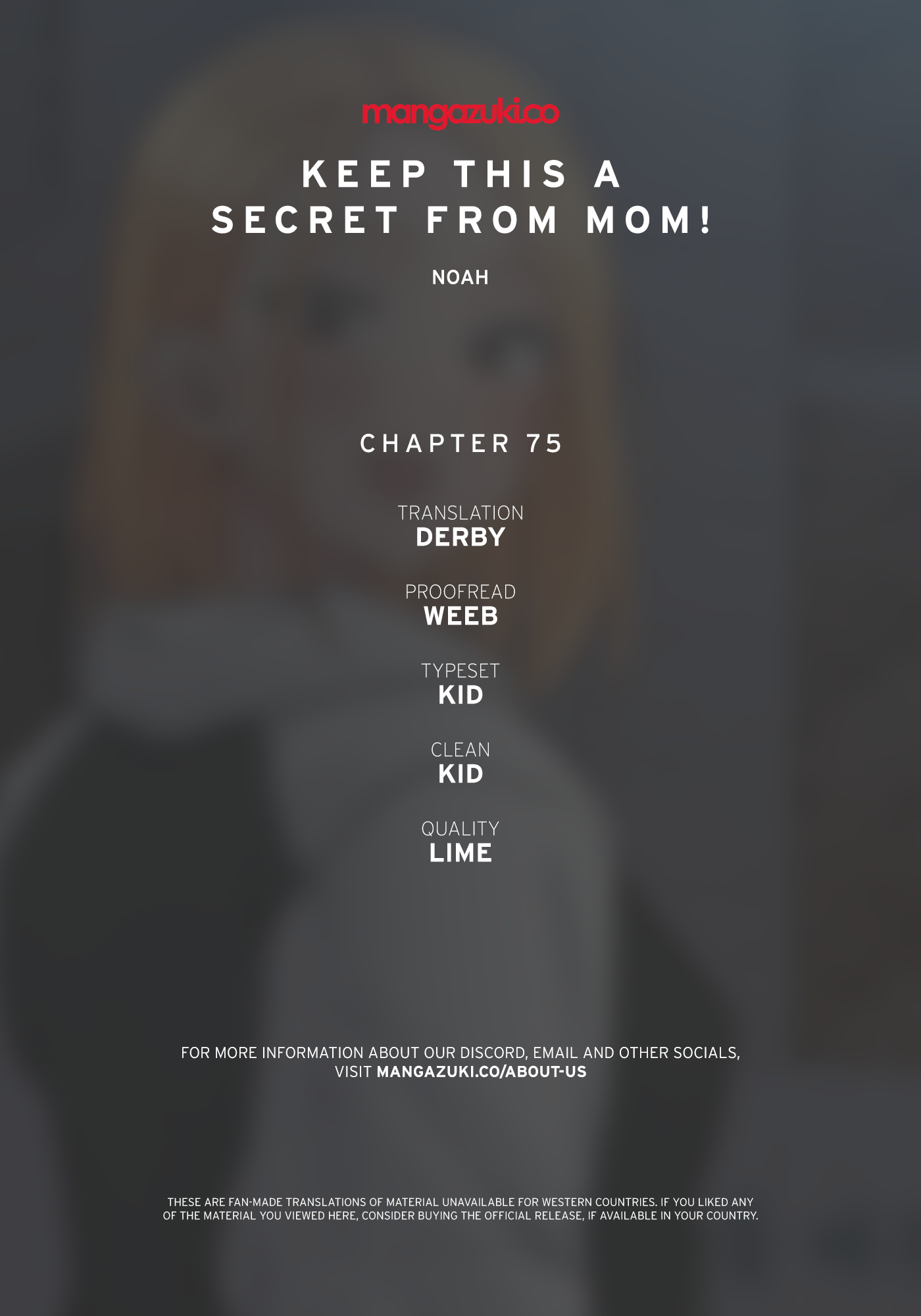 Keep This A Secret From Mom Chapter 75 - Picture 1