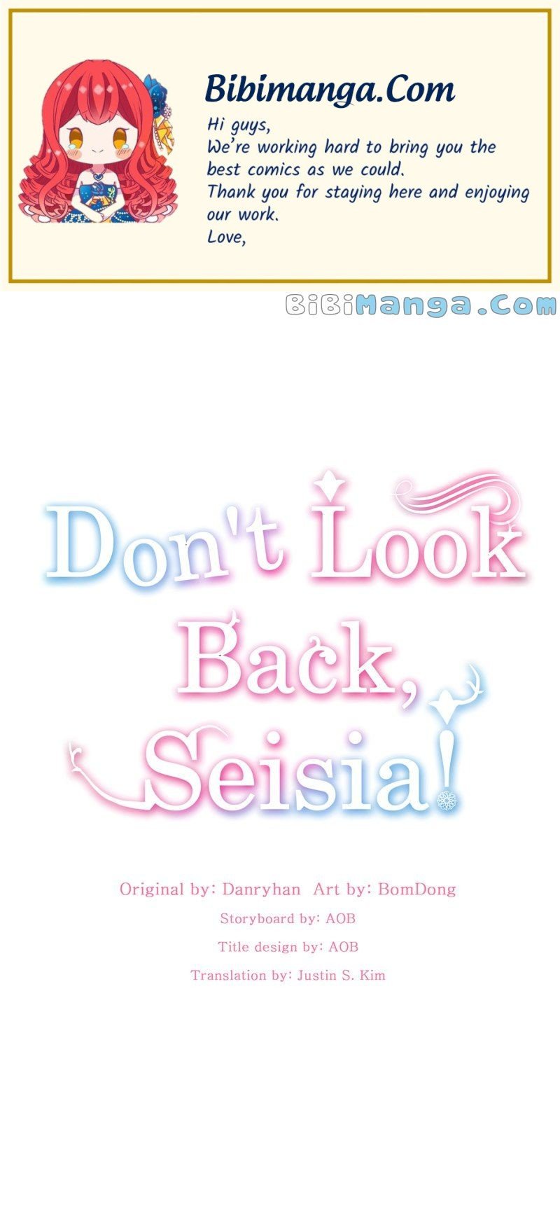 Don’T Look Back, Seisia! - Page 1