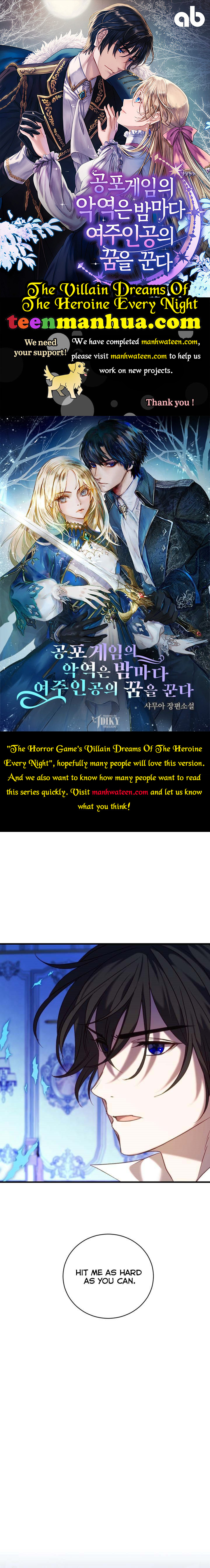 The Villain Dreams Of The Heroine Every Night Chapter 17 - Picture 1