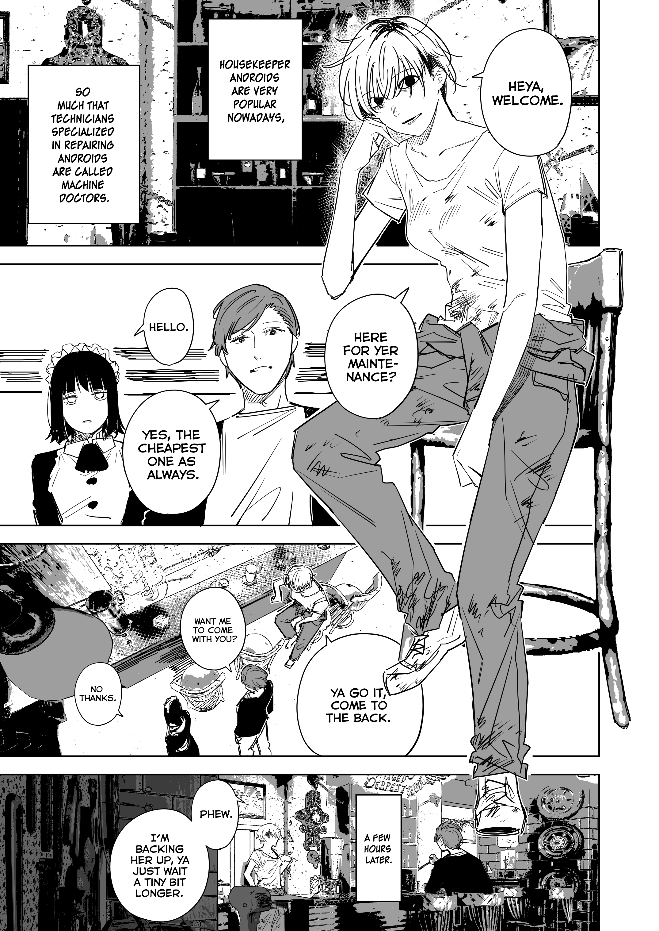 Robo Maid Ga Kanjou Yutaka Ni Naru Hanashi - Page 1