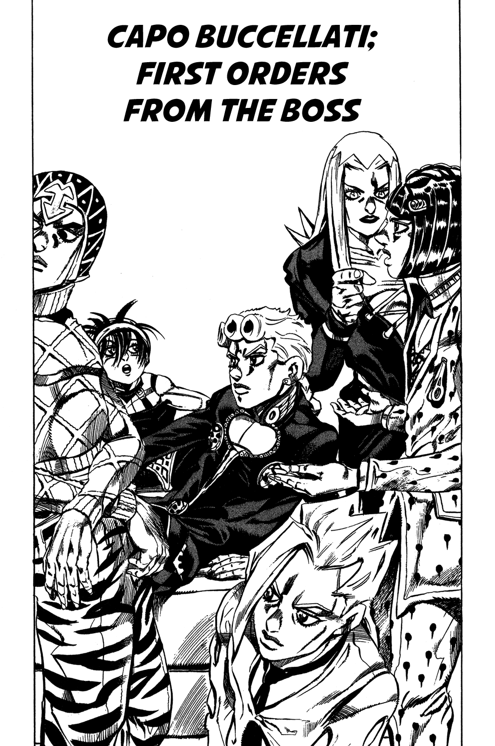 Jojo's Bizarre Adventure Part 5 - Vento Aureo Vol.4 Chapter 30: Capo Buccellati; First Orders From The Boss - Picture 1