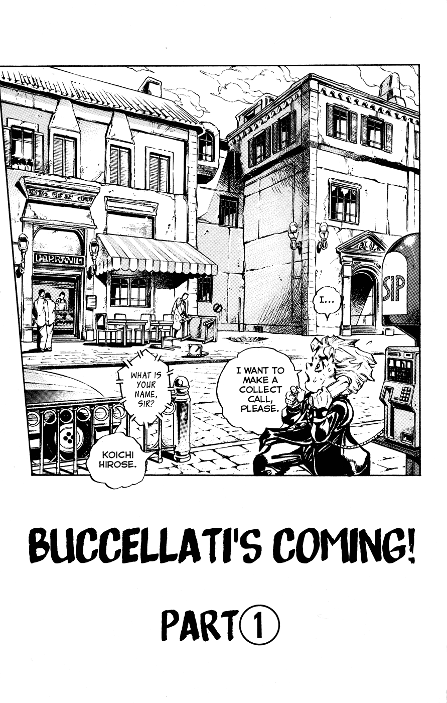 Jojo's Bizarre Adventure Part 5 - Vento Aureo Vol.1 Chapter 4: Buccellati's Coming! Part 1 - Picture 1