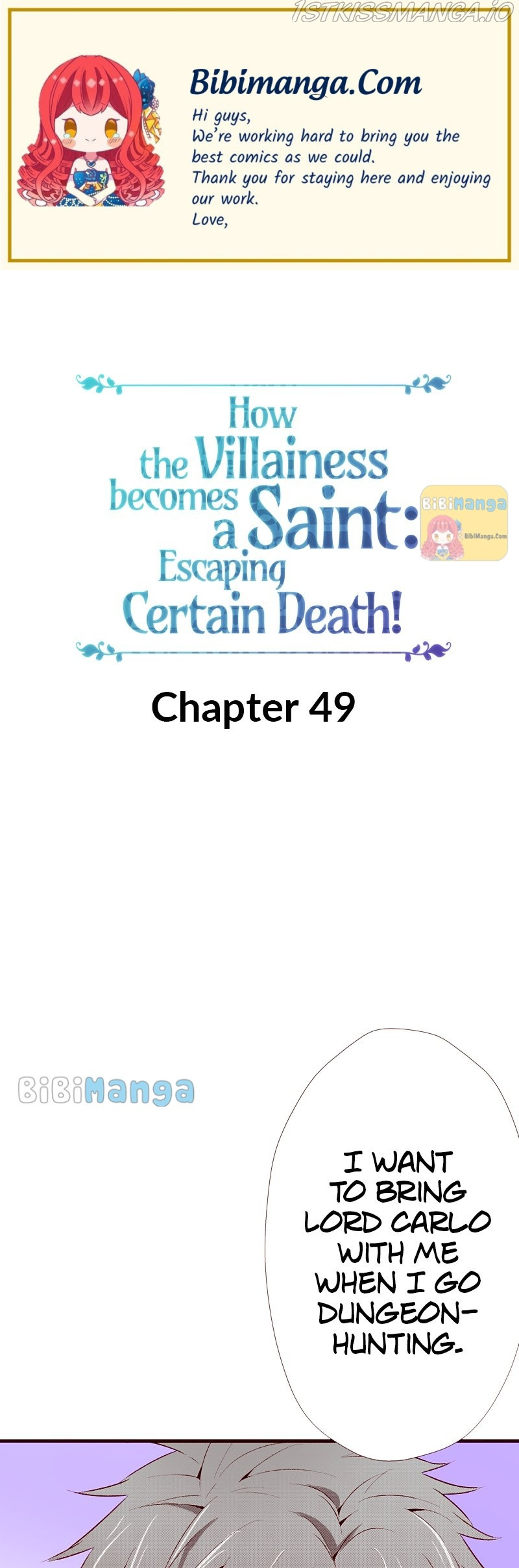 How The Villainess Becomes A Saint: Escaping Certain Death! Chapter 49 - Picture 1